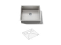 KOHLER K-33153-NA Strive 20" Undermount Single-Bowl Bar Sink - Stainless Steel
