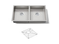 KOHLER K-33155-NA Strive 29-1/2" Undermount Double-Bowl Kitchen Sink - Stainless Steel