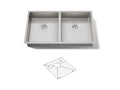 KOHLER K-33160-NA Strive 32" Undermount Double-Bowl Kitchen Sink - Stainless Steel