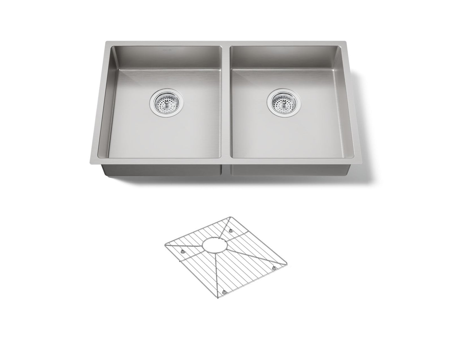 KOHLER K-33160-NA Strive 32" undermount double-bowl kitchen sink - Stainless Steel
