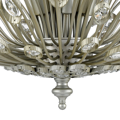 ELK SHOWROOM 33184/6 Mullica 28'' Wide 6-Light Chandelier - Aged Silver