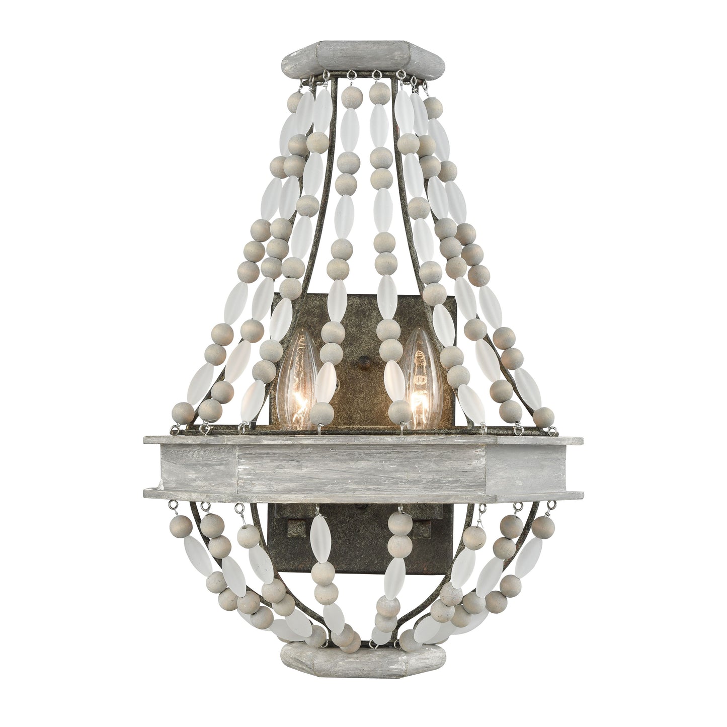 ELK SHOWROOM 33190/2 Summerton 16'' High 2-Light Sconce - Washed Gray