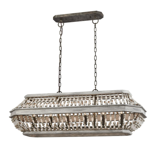 ELK SHOWROOM 33192/6 Summerton 39'' Wide 6-Light Linear Chandelier - Washed Gray