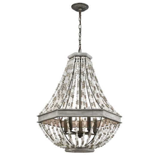 ELK SHOWROOM 33194/5 Summerton 24'' Wide 5-Light Chandelier - Washed Gray