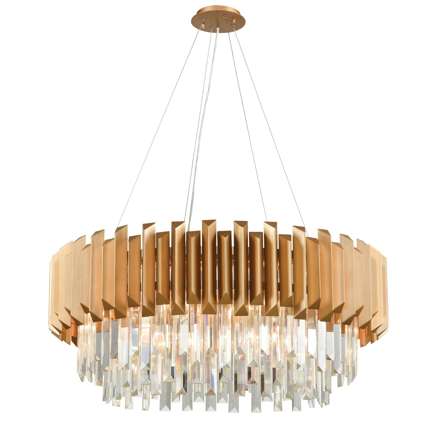 ELK SHOWROOM 33216/8 Seneca Falls 34'' Wide 8-Light Chandelier - Matte Gold