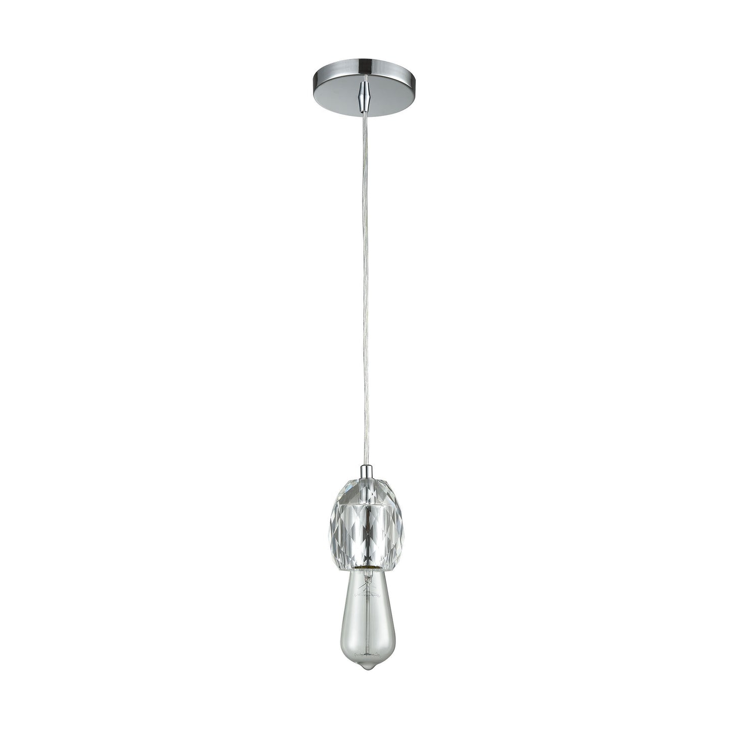 ELK SHOWROOM 33220/1 Socketholder 3'' Wide 1-Light Mini Pendant - Polished Chrome