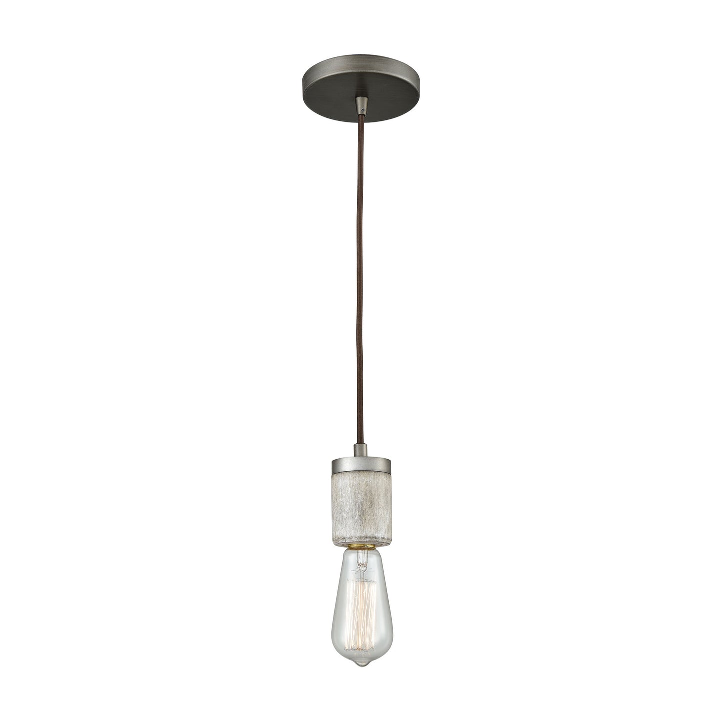 ELK SHOWROOM 33235/1 Socketholder 2'' Wide 1-Light Mini Pendant - Weathered Zinc