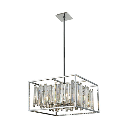 ELK SHOWROOM 33243/6 Rivona 6-Light Chandelier in Polished Chrome with Clear Crystal