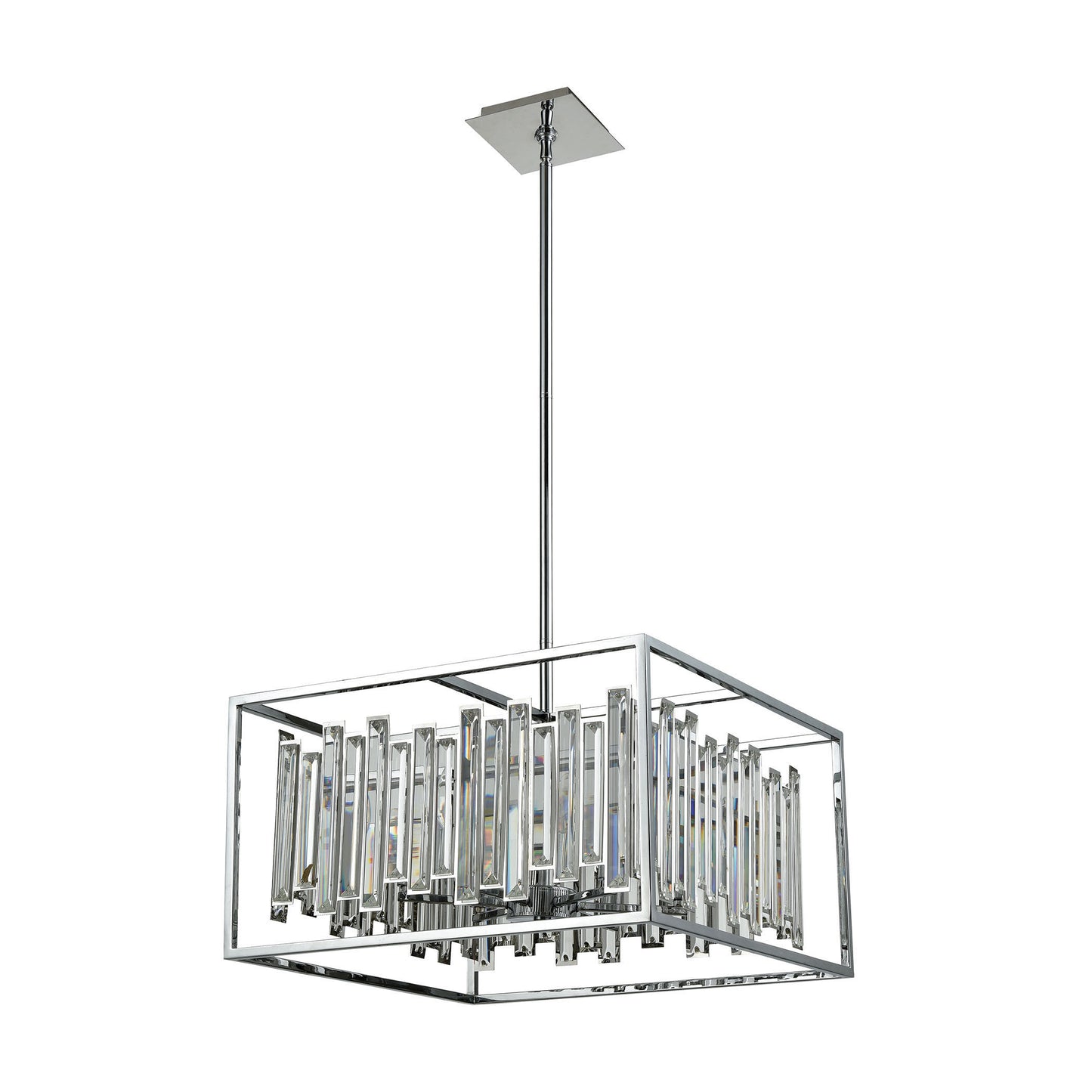 ELK SHOWROOM 33243/6 Rivona 6-Light Chandelier in Polished Chrome with Clear Crystal