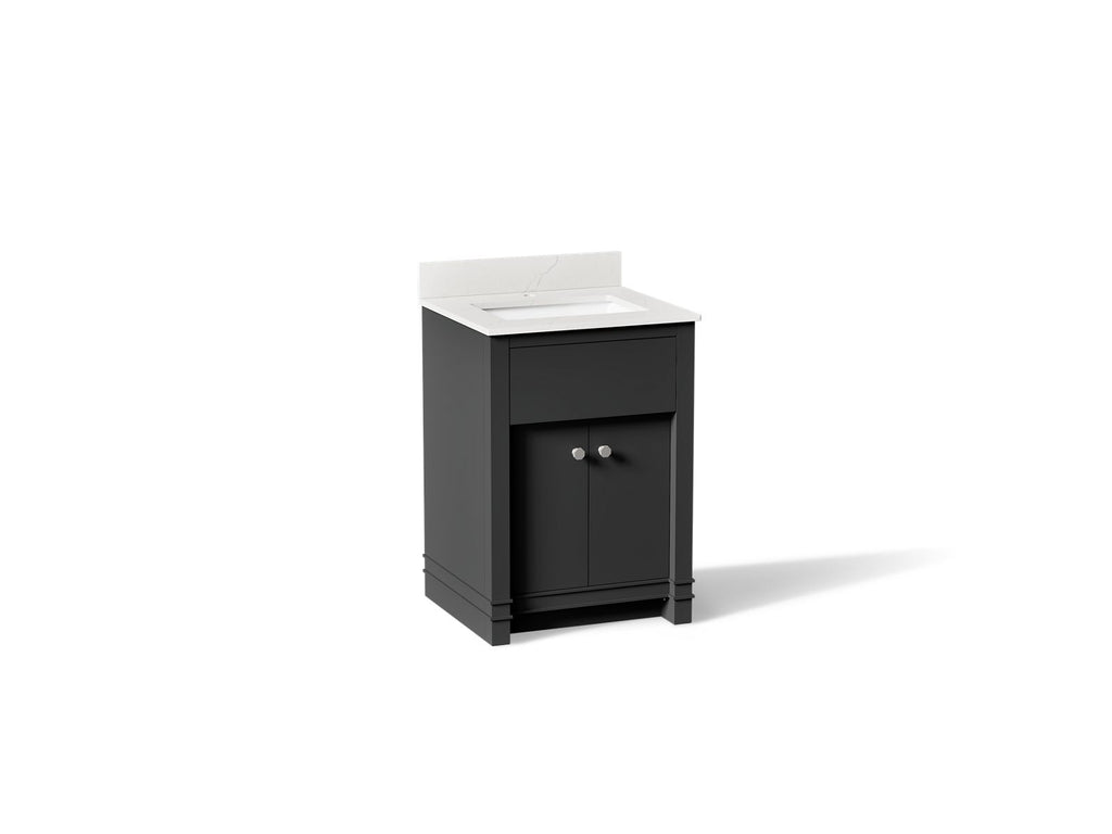 KOHLER K-33264-DWG Alouette 24" Bathroom Vanity Cabinet With Sink And Quartz Top - Ferrous Grey