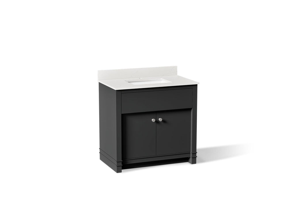 KOHLER K-33266-DWG Alouette 36" Bathroom Vanity Cabinet With Sink And Quartz Top - Ferrous Grey