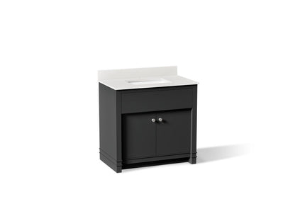 KOHLER K-33266-DWG Alouette 36" bathroom vanity cabinet with sink and quartz top - Ferrous Grey