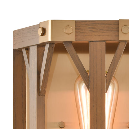 ELK SHOWROOM 33330/1 Structure 10'' High 1-Light Sconce - Medium Oak