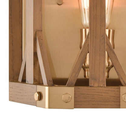 ELK SHOWROOM 33330/1 Structure 10'' High 1-Light Sconce - Medium Oak