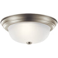 KICHLER 8112NI 13.25" 2 Light Flush Mount Brushed Nickel
