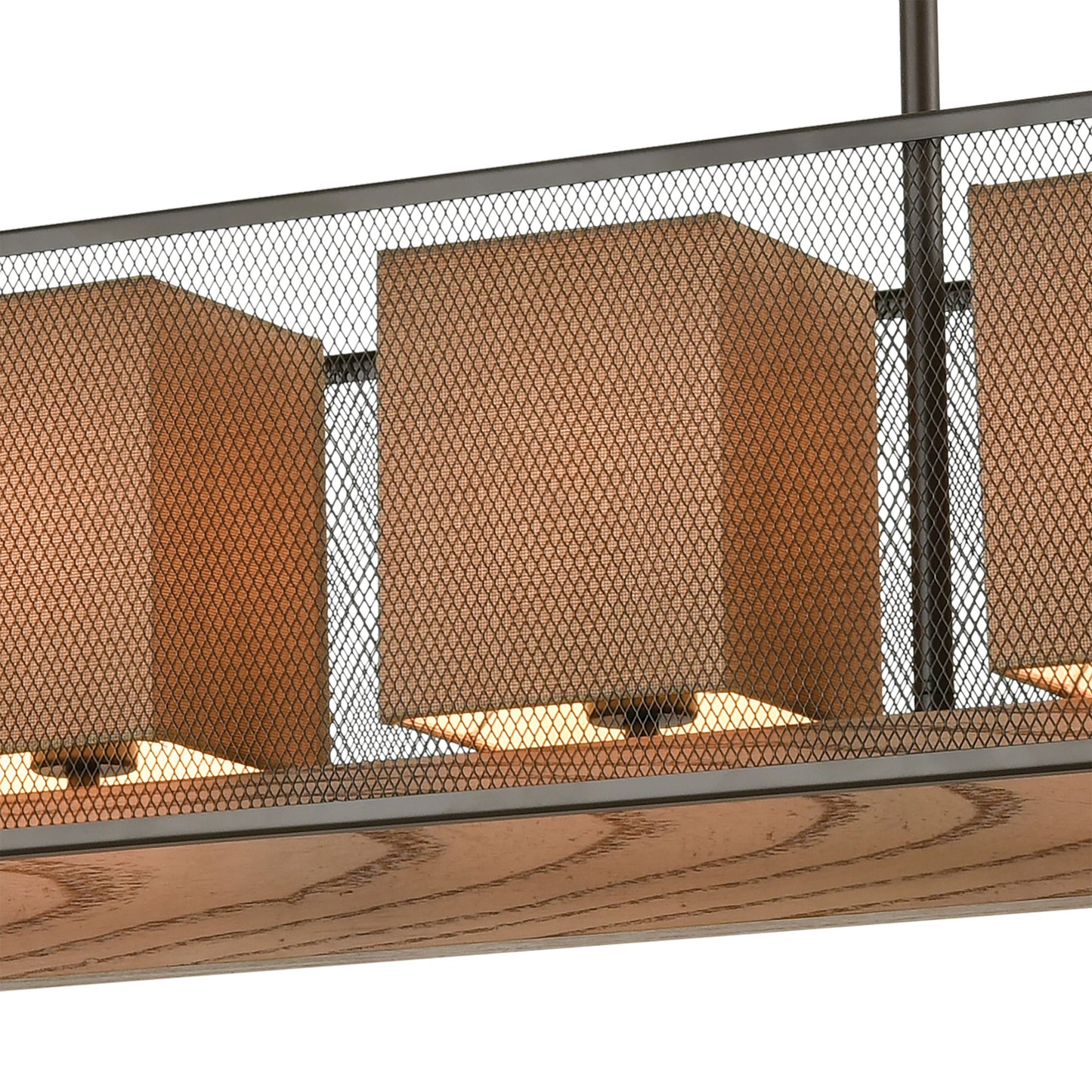 ELK SHOWROOM 33347/5 Crossbeam 57'' Wide 5-Light Linear Chandelier - Oil Rubbed Bronze