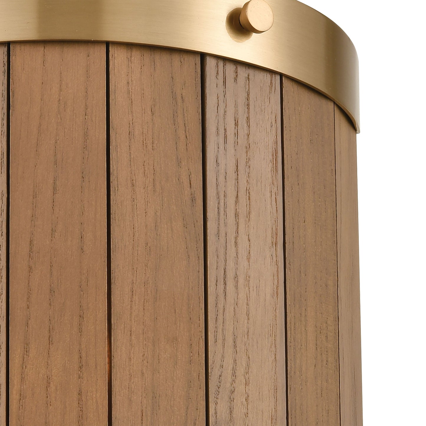 ELK SHOWROOM 33370/2 Wooden Barrel 10'' High 2-Light Sconce - Satin Brass