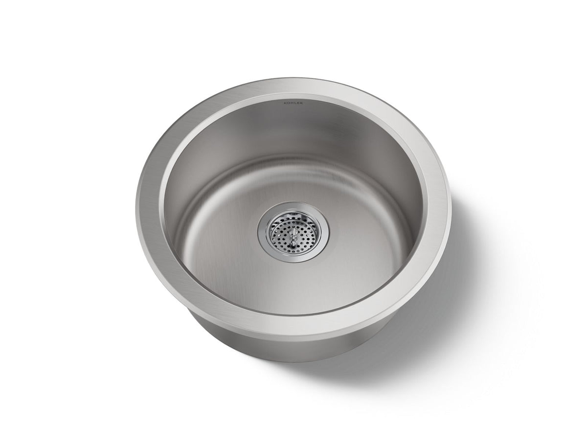 KOHLER K-3341-NA Undertone Lyric 18-1/2" Top-/Undermount Single-Bowl Bar Sink - Stainless Steel