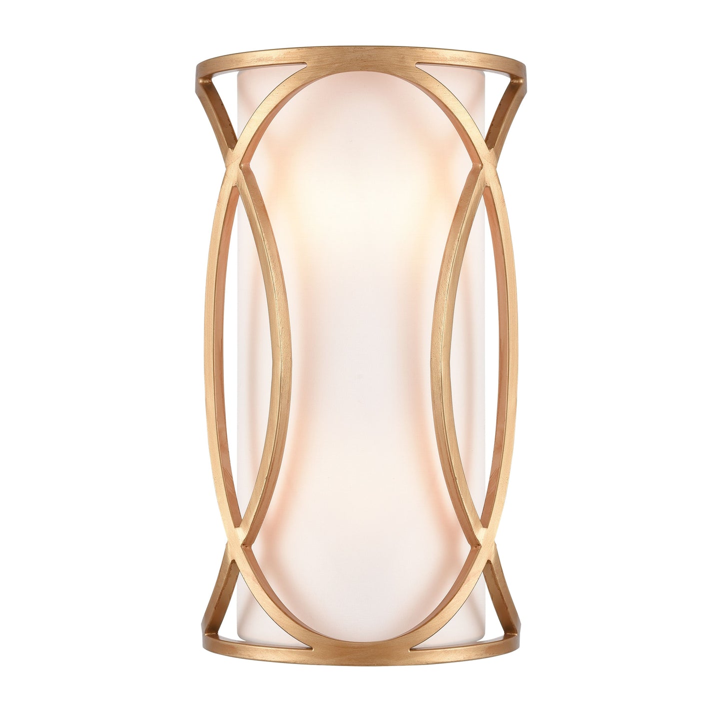 ELK SHOWROOM 33421/2 Ringlets 15'' High 2-Light Sconce - Matte Gold