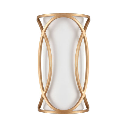 ELK SHOWROOM 33421/2 Ringlets 15'' High 2-Light Sconce - Matte Gold