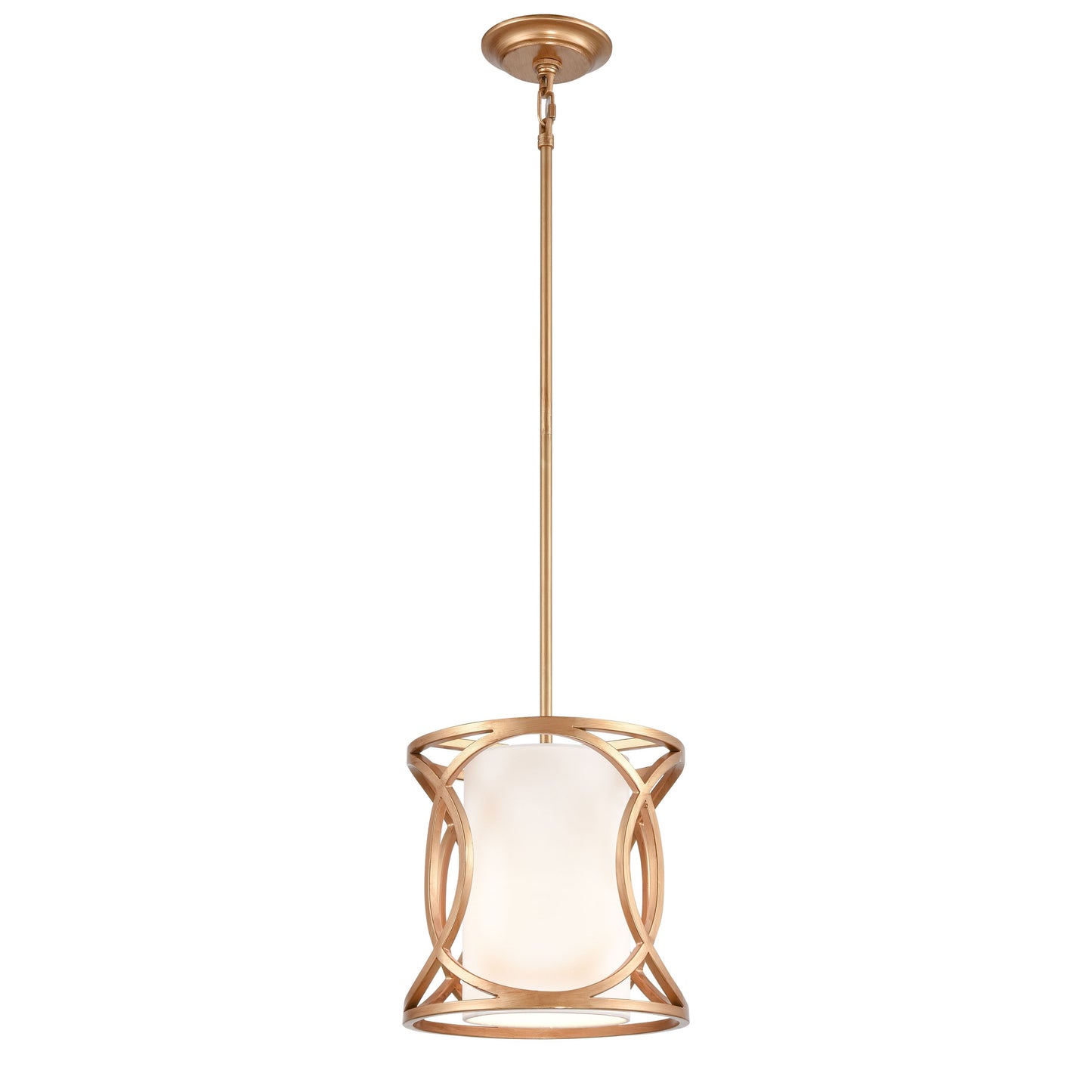 ELK SHOWROOM 33422/1 Ringlets 10'' Wide 1-Light Mini Pendant - Matte Gold