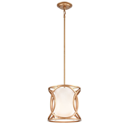 ELK SHOWROOM 33422/1 Ringlets 10'' Wide 1-Light Mini Pendant - Matte Gold