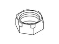 KOHLER Nut, Coupling 1/2-14 Npsm - Matte Black, K-33424-BL