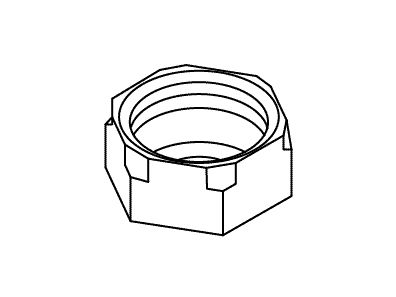 KOHLER Nut, Coupling 1/2-14 Npsm - Matte Black, K-33424-BL