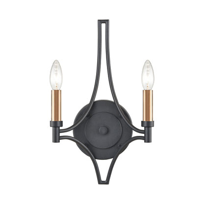 ELK SHOWROOM 33431/2 Spanish Villa 16'' High 2-Light Sconce - Charcoal