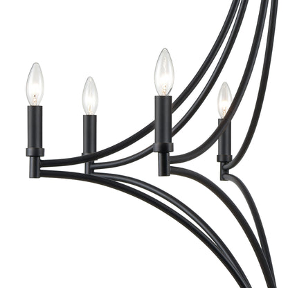 ELK SHOWROOM 33437/8 Spanish Villa 36'' Wide 8-Light Chandelier - Charcoal