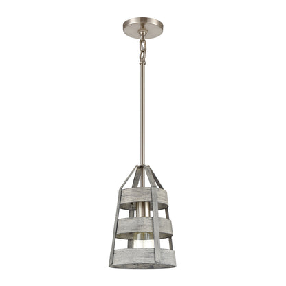 ELK SHOWROOM 33455/1 Brigantine 7'' Wide 1-Light Mini Pendant - Weathered Driftwood