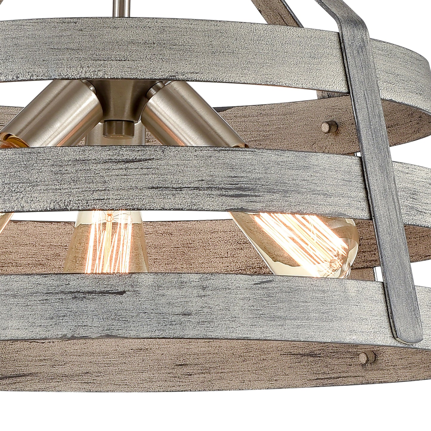 ELK SHOWROOM 33457/3 Brigantine 18'' Wide 3-Light Chandelier - Weathered Driftwood