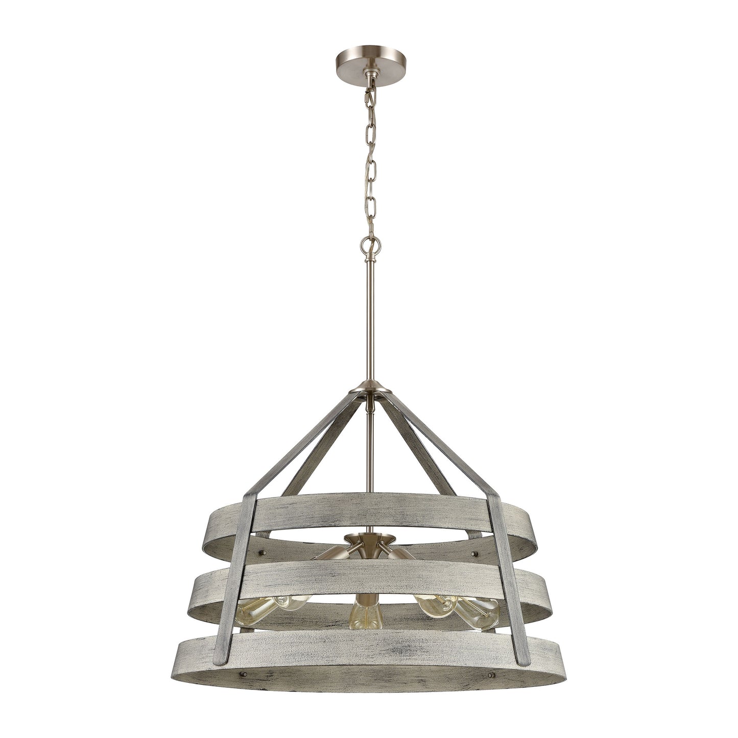 ELK SHOWROOM 33458/5 Brigantine 24'' Wide 5-Light Chandelier - Weathered Driftwood