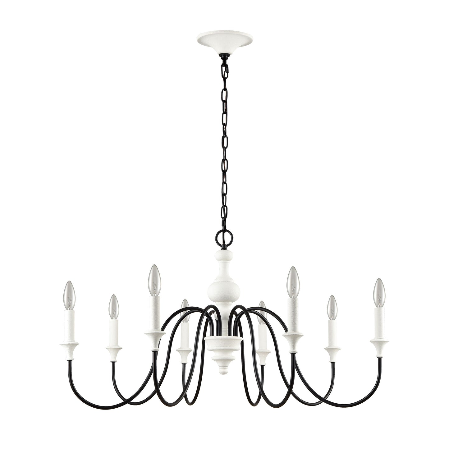 ELK SHOWROOM 33468/8 Val de Loire 36'' Wide 8-Light Chandelier - White