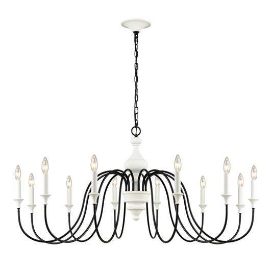 ELK SHOWROOM 33469/12 Val de Loire 48'' Wide 12-Light Chandelier - White