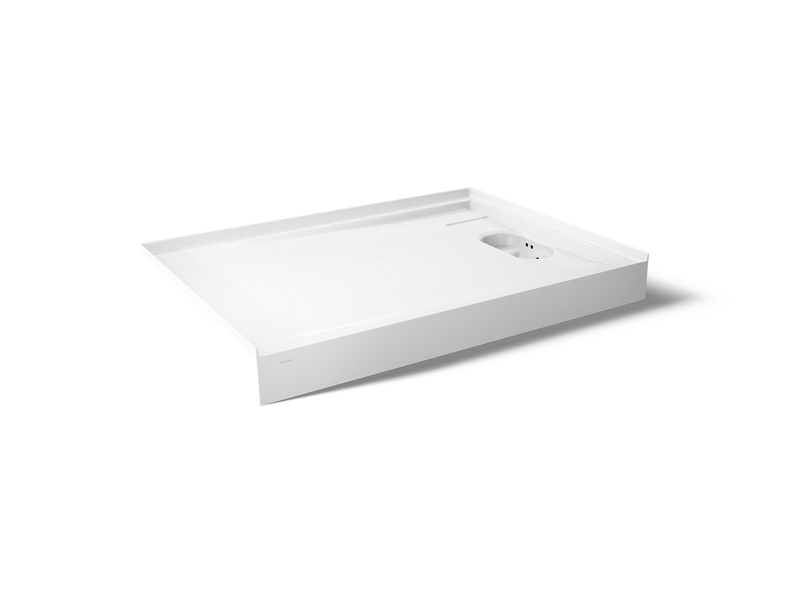 KOHLER K-33472-0 Anthem Evocycle 60" X 42" Alcove Shower Base, Right Drain - White