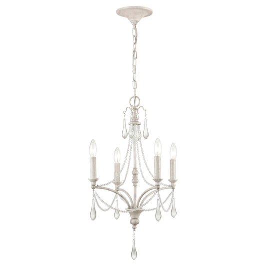 ELK SHOWROOM 33475/4 French Parlor 16'' Wide 4-Light Chandelier - Vintage White