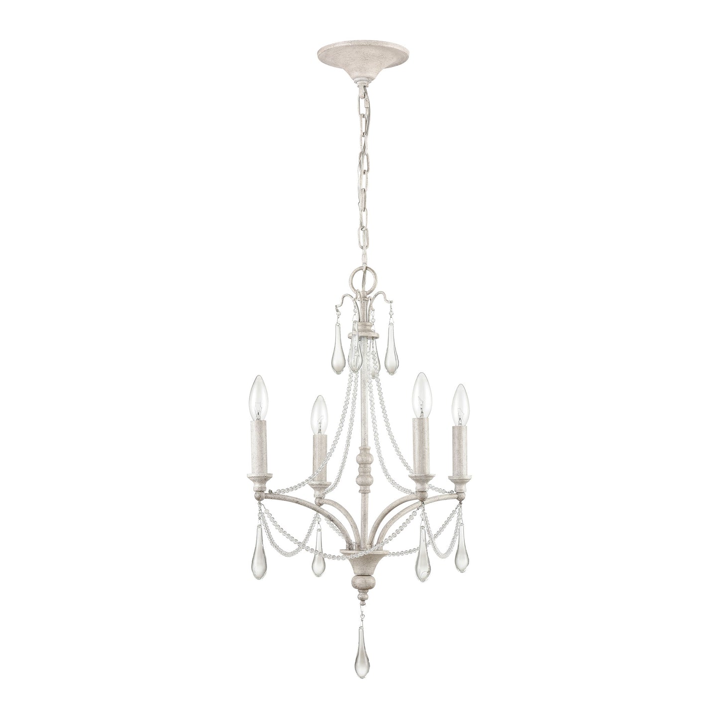 ELK SHOWROOM 33475/4 French Parlor 16'' Wide 4-Light Chandelier - Vintage White