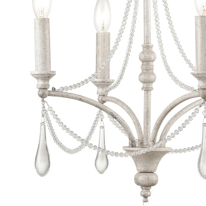 ELK SHOWROOM 33475/4 French Parlor 16'' Wide 4-Light Chandelier - Vintage White