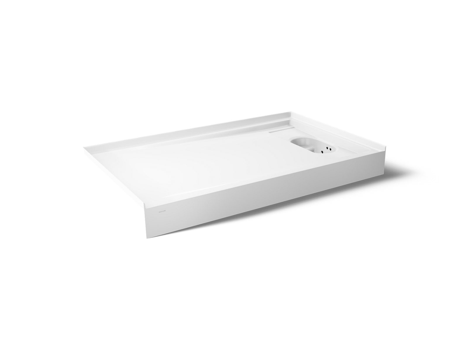 KOHLER K-33476-0 Anthem Evocycle 60" X 36" Alcove Shower Base, Right Drain - White