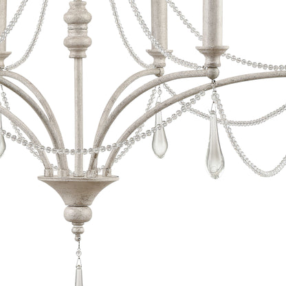 ELK SHOWROOM 33476/6 French Parlor 27'' Wide 6-Light Chandelier - Vintage White