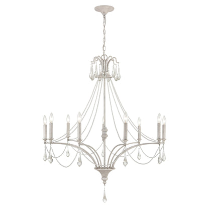 ELK SHOWROOM 33477/9 French Parlor 38'' Wide 9-Light Chandelier - Vintage White