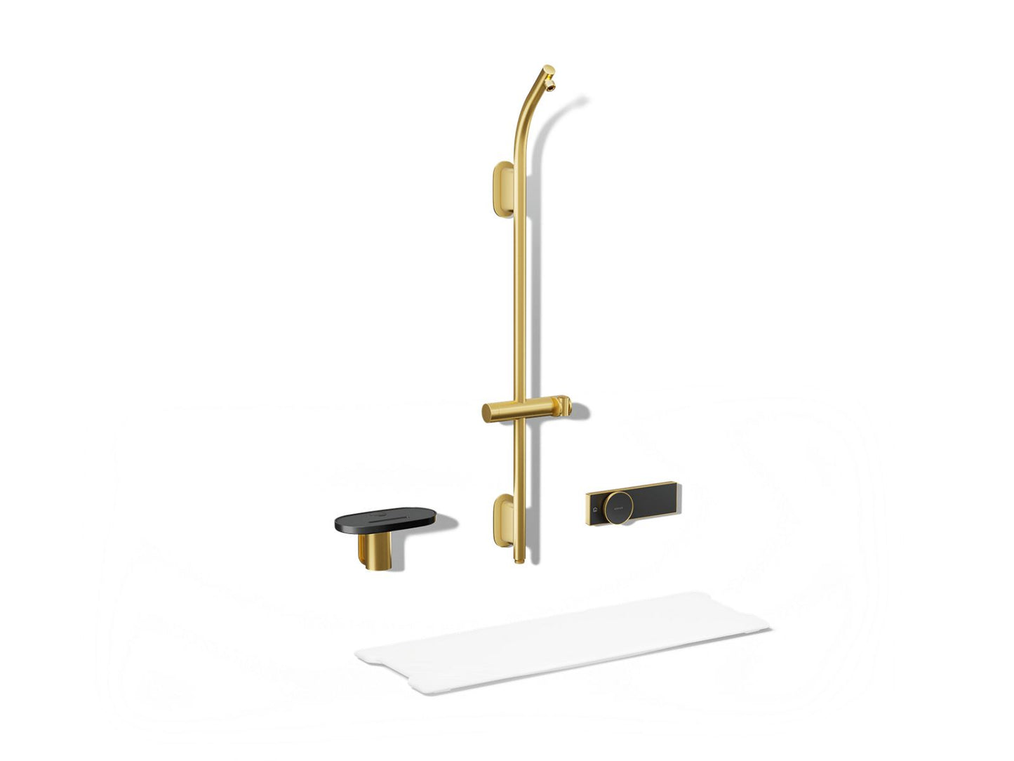 KOHLER K-33481-2MB Anthem EvoCycle Hybrid smart shower system for showerhead and handshower - Vibrant Brushed Moderne Brass