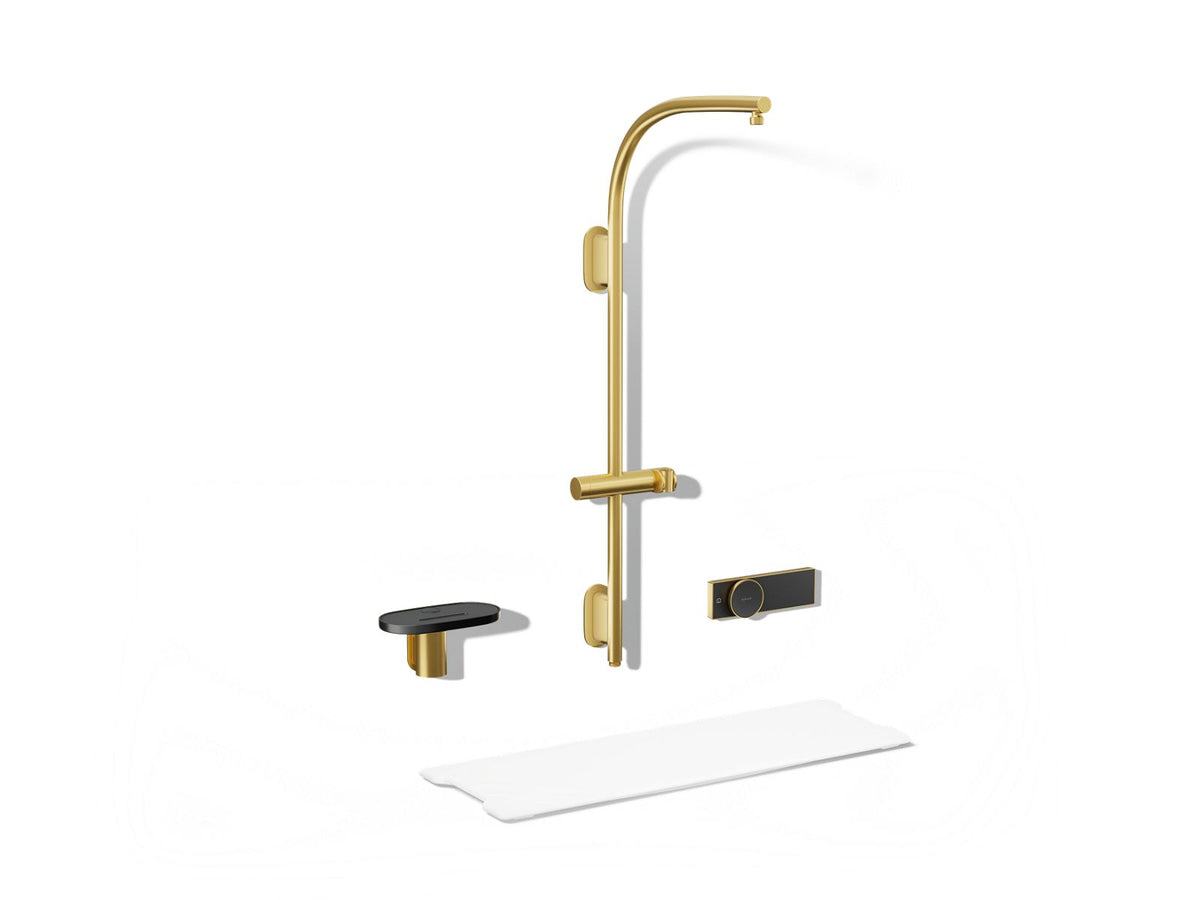 KOHLER K-33482-2MB Anthem Evocycle Hybrid Smart Shower System For Rainhead And Handshower - Vibrant Brushed Moderne Brass