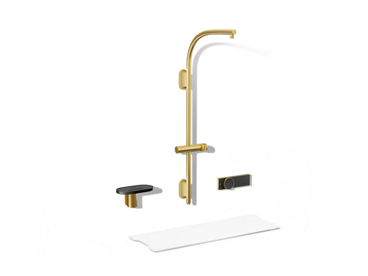 KOHLER K-33482-2MB Anthem Evocycle Hybrid Smart Shower System For Rainhead And Handshower - Vibrant Brushed Moderne Brass