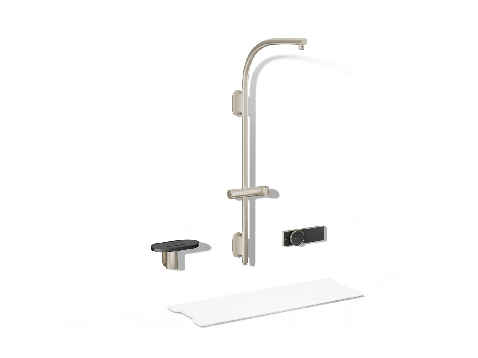 KOHLER K-33482-BN Anthem Evocycle Hybrid Smart Shower System For Rainhead And Handshower - Vibrant Brushed Nickel