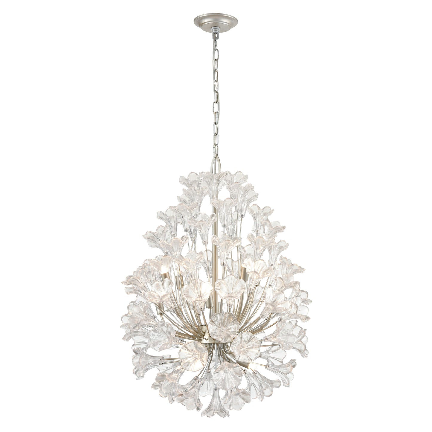 ELK SHOWROOM 33487/12 Celene 22'' Wide 12-Light Chandelier - Aged Silver