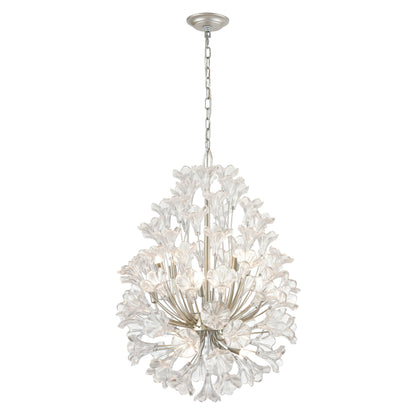 ELK SHOWROOM 33487/12 Celene 22'' Wide 12-Light Chandelier - Aged Silver