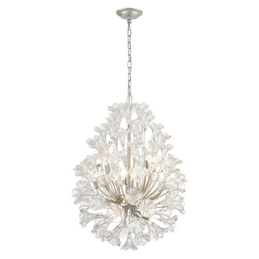 ELK SHOWROOM 33487/12 Celene 22'' Wide 12-Light Chandelier - Aged Silver