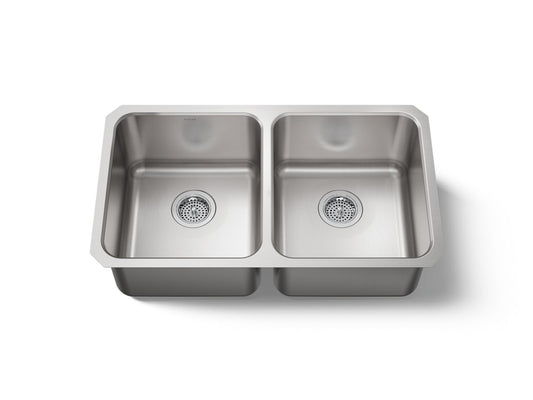 KOHLER K-3350-NA Undertone 31-1/2" undermount double-bowl kitchen sink - Stainless Steel